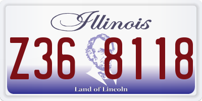 IL license plate Z368118