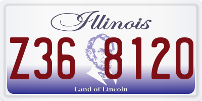 IL license plate Z368120