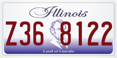 IL license plate Z368122