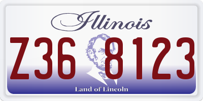IL license plate Z368123
