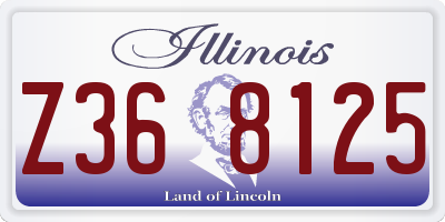 IL license plate Z368125