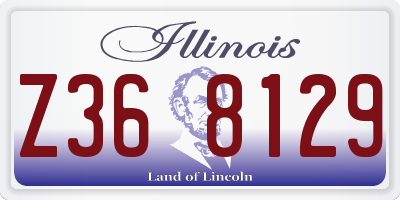 IL license plate Z368129