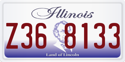 IL license plate Z368133