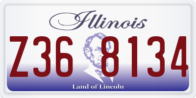IL license plate Z368134