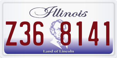 IL license plate Z368141