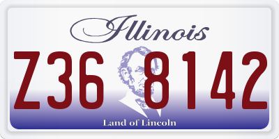 IL license plate Z368142