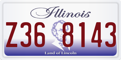 IL license plate Z368143