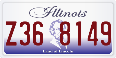 IL license plate Z368149