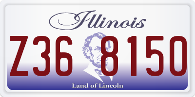 IL license plate Z368150