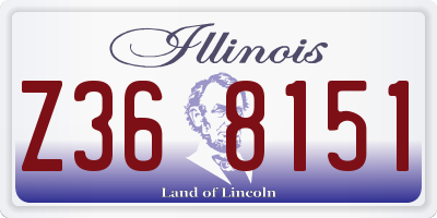 IL license plate Z368151