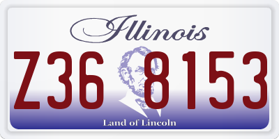 IL license plate Z368153