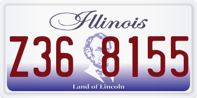 IL license plate Z368155