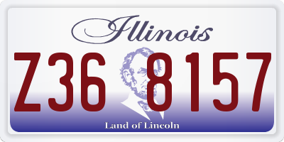 IL license plate Z368157