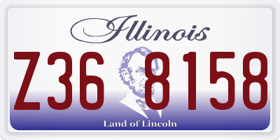 IL license plate Z368158