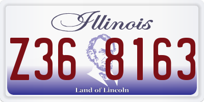 IL license plate Z368163