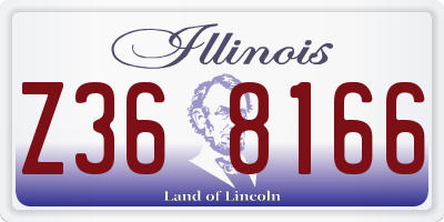 IL license plate Z368166