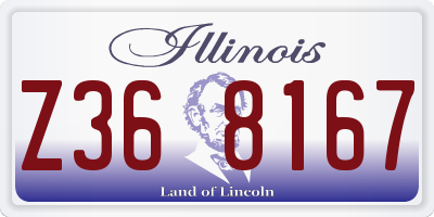 IL license plate Z368167