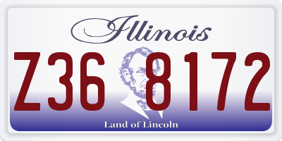 IL license plate Z368172