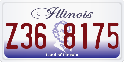 IL license plate Z368175