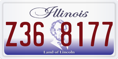 IL license plate Z368177