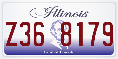 IL license plate Z368179