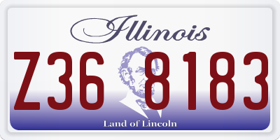 IL license plate Z368183