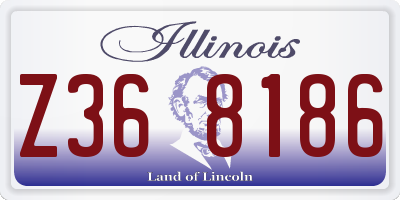 IL license plate Z368186