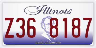 IL license plate Z368187