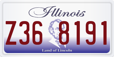 IL license plate Z368191