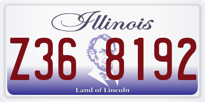 IL license plate Z368192
