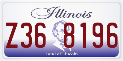 IL license plate Z368196
