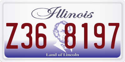 IL license plate Z368197