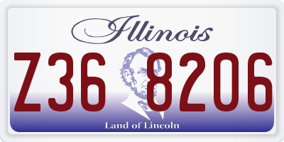 IL license plate Z368206