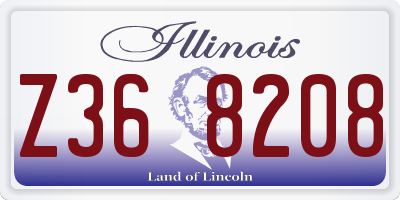 IL license plate Z368208