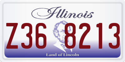 IL license plate Z368213