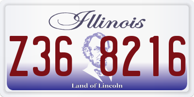 IL license plate Z368216