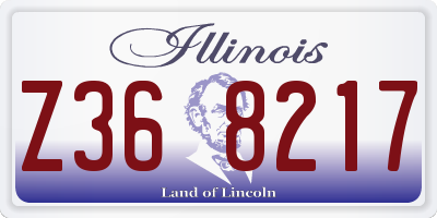 IL license plate Z368217
