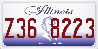 IL license plate Z368223