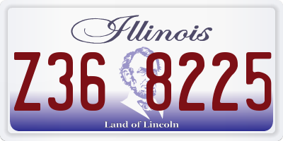 IL license plate Z368225