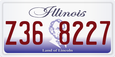 IL license plate Z368227