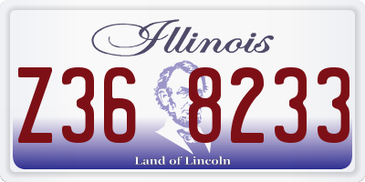 IL license plate Z368233