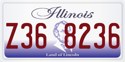 IL license plate Z368236