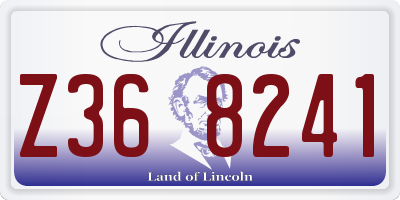 IL license plate Z368241