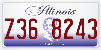 IL license plate Z368243