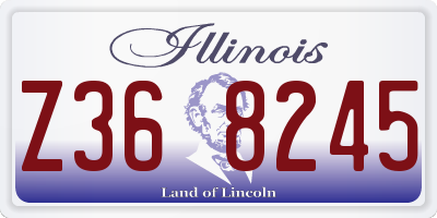 IL license plate Z368245