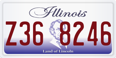 IL license plate Z368246
