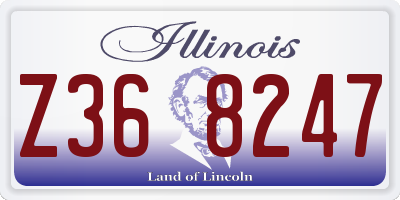 IL license plate Z368247