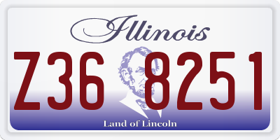 IL license plate Z368251