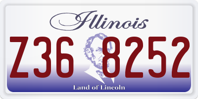 IL license plate Z368252