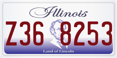 IL license plate Z368253